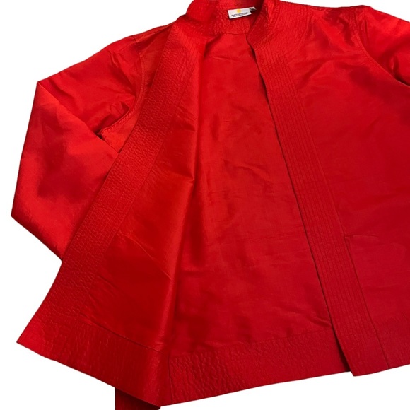 Elegant Red Women's Jacket - Picture 4 of 14